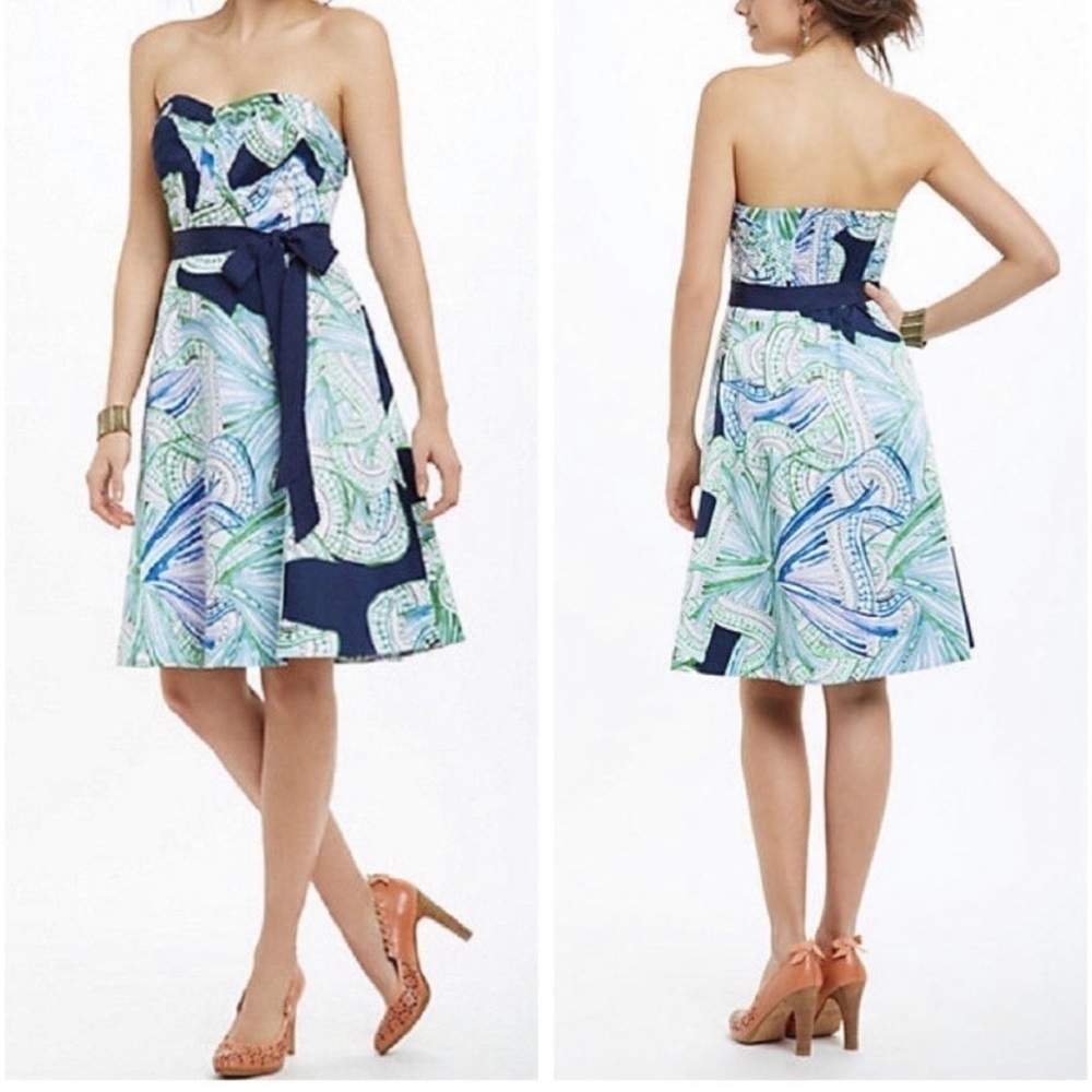 Anthro Moulinette Soeurs Donau Abstract Print Dress - Picture 2 of 9